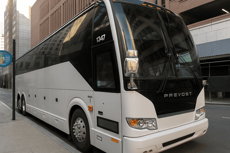 a Charter Bus Rental Hendersonville coach bus