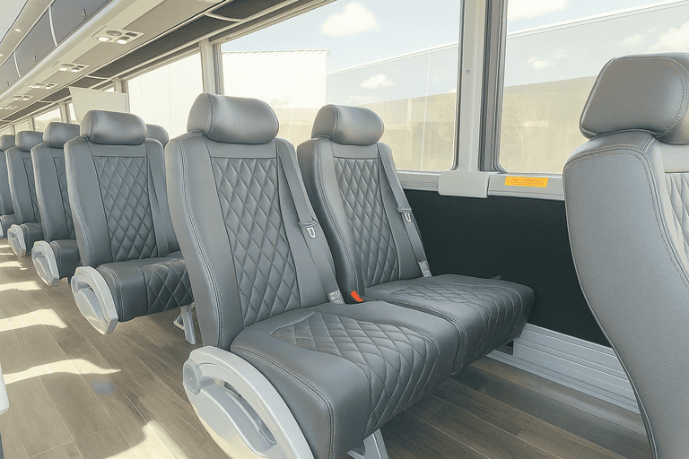 interior of Charter Bus Rental Hendersonville charter bus